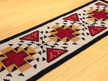 Load image into Gallery viewer, Reversible Hand-Woven Darrie Southwestern Design 100-Percent Wool Kilim 