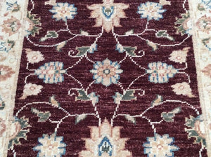 Beautiful Floral Design Handmade Artisan Handknotted Real Wool Peshawar Amazing Unique Rug