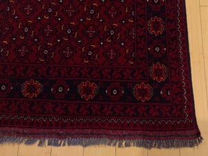 Turkmen Afghan Bashier Tribal Handmade Hand-Knotted 100-Percent Wool Runner-Rug 