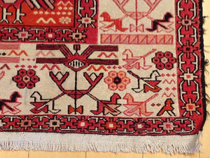 Beautiful Interior-Decorator Fine Gorgeous Handwoven Tribal Persian Silk Soumak Handmade Unique Rug