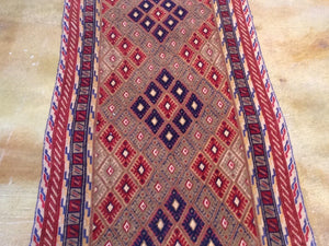 Fine Afghan Mashwani Kilim Handmade Hand-Woven 100-Percent Wool Runner-Rug 