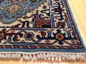 Fine Oriental Hand-Knotted Serapi Heriz 100-Percent Wool Runner-Rug Handmade 