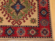 Load image into Gallery viewer, Fine Interior-Decorator Handknotted Tribal Kazak Real Wool Handmade Oriental Amazing Unique Rug