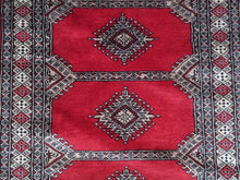 Load image into Gallery viewer, Red Tribal Design HandKnotted Hand-Made Turkmen 100-Percent Wool 