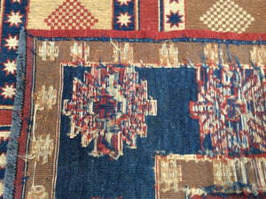 Beautiful Fine Soumak Tribal Area Lovely Multiple Flatweave Real Wool Handwoven Rug