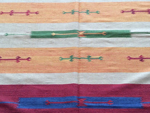 Beautiful Interior-Decorator Flatweave Southwestern Design Handmade Handwoven Cotton Classy Amazing Unique Rug