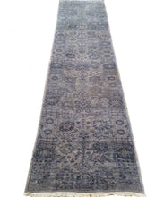 Load image into Gallery viewer, Bamboo Silk Runner Modern Hand-Knotted Hand-made 100-Percent Wool 