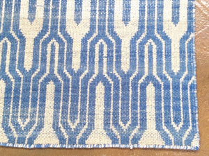 Flat Weave Reversible Handmade Hand-Woven 100-Percent Wool Runner-Rug 