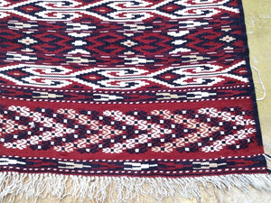 Afghan Interior-Decorator Flatweave Soumak Handmade Handwoven Real Wool Classy Amazing Unique Rug