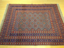 Load image into Gallery viewer, Fine Oriental Afghan Tribal Soumak Real Wool Handmade Classy Amazing Kilim Rug