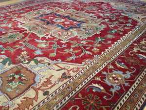 Fine Oriental Serapi Heriz Artisan Real Wool Best Handknotted Handmade Unique Rug