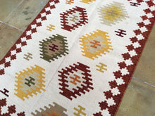 Load image into Gallery viewer, Durrie Kilim Handmade Gorgeous Handwoven Real Wool Best Classy Amazing Flatweave Rug