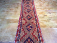 Load image into Gallery viewer, Fine Afghan Mashwani Kilim Handmade Hand-Woven 100-Percent Wool Runner-Rug 