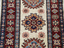 Load image into Gallery viewer, Super Kazak Runner Tribal &amp; Geometric Hand-Knotted 100-Percent Wool 