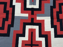 Load image into Gallery viewer, Chainstitch Stitch Kashmir Southwestern Handmade Lovely Handwoven Real Wool Amazing Unique Rug