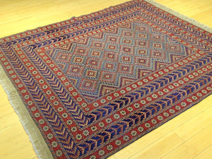 Fine Oriental Afghan Tribal Soumak Real Wool Handmade Classy Amazing Kilim Rug