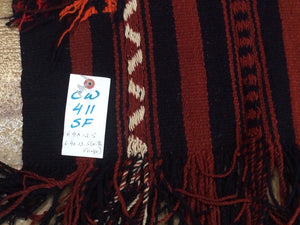 Kurdish Runner Tribal Design Hand-Knotted Hand-Woven 100-Percent Wool 