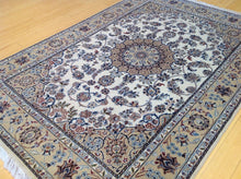 Load image into Gallery viewer, Fine Wool Silk Oriental Persian Nain Design Best Classy Handknotted Unique Rug