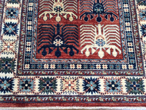 Stunning Handknotted Fine Oriental Peshawar Chobi Tribal Best Real Wool Unique Rug