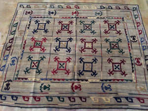 Tribal Afghan Suzani Oriental Handmade Handwoven Real Wool Classy Amazing Unique Rug