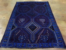 Load image into Gallery viewer, Oriental Persian Blue Overdyed Artisan Real Wool Handmade Classy Amazing Handmade Rug