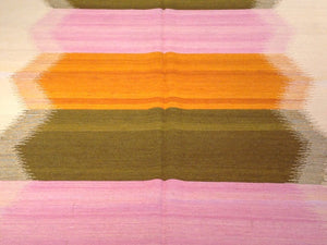 Beautiful Interior-Decorator Pretty Handwoven Reversible Indo Morden Dhurrie Colorful Kilim Unique Rug