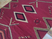 Load image into Gallery viewer, Kashmir Chainstitch Stitch Handmade Southwestern Design Real Wool Classy Amazing Unique Rug