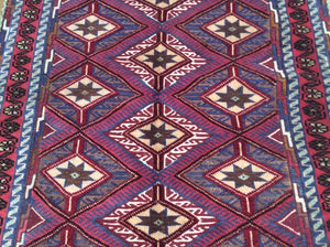 Beautiful Interior-Decorator Fine Multi Flatweave Lovely Handwoven Afghan Soumak Real Wool Rug