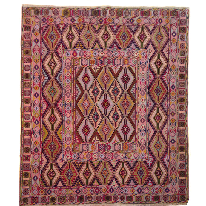 Tribal Handmade Geometric Design Multi-Weave Wool Rug (Size 4.9 X 6.3) Cwral-3108