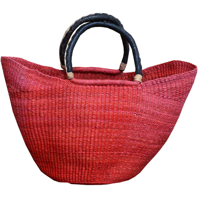 10 in. x 16 in. Inches Hand-Woven African Bolga Basket Handmade Cwbsf-534