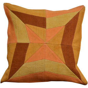 17" x 17" Geometric Pattern Hand-Woven Turkish Kilim Pillow Cover Cwpal-642
