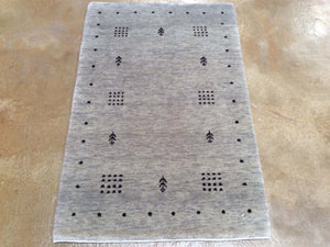 Hand-Knotted Fine Gabbeh Modern Design Handmade Wool Rug (Size 2.0 X 3.0) Brrsf-1689