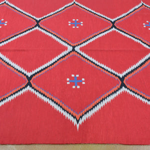 Chain-Stitched Kashmir Southwestern Design Wool Rug (Size 4.11 X 6.10) Brral-4209