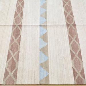 Hand-Woven Southwestern Reversible Kilim Wool Rug (Size 5.0 X 7.10) Brrsf-6183