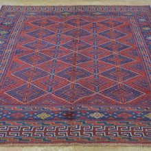 Load image into Gallery viewer, Hand-Knotted And Soumak Afghan Mashwani Tribal Rug (Size 5.1 X 6.2) Brrsf-1095