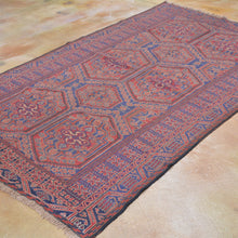 Load image into Gallery viewer, Soumak Weave Herati Afghan Tribal Handmade Kilim Wool Rug (Size 4.7 X 7.10) Brrsf-1341