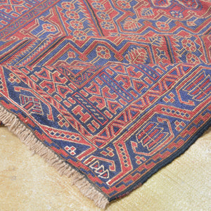 Soumak Weave Herati Afghan Tribal Handmade Kilim Wool Rug (Size 4.7 X 7.10) Brrsf-1341