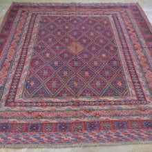 Load image into Gallery viewer, Hand-Woven Afghan Mashwani Flatweave Handmade Wool Rug (Size 4.8 X 6.4) Brrsf-1401