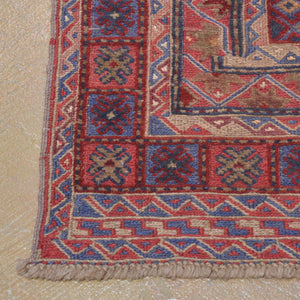 Hand-Woven Afghan Mashwani Flatweave Handmade Wool Rug (Size 4.8 X 6.4) Brrsf-1401