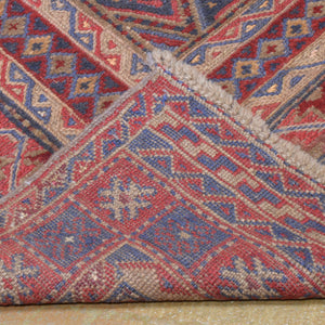 Hand-Woven Afghan Mashwani Flatweave Handmade Wool Rug (Size 4.8 X 6.4) Brrsf-1401