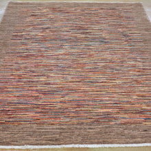 Load image into Gallery viewer, Hand-Knotted Peshawar Striped Gabbeh Design Wool Rug (Size 5.0 X 6.7) Brral-3213