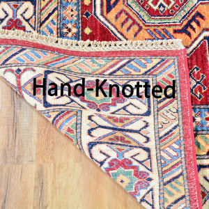 Hand-Knotted Super Kazak Design Wool Handmade Rug (Size 5.0 X 6.10) Brral-3231