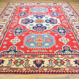 Hand-Knotted Kazak Design Tribal Handmade Wool Rug (Size 8.4 X 11.6) Brral-3879