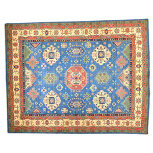 Hand-Knotted Caucasianl Tribal Kazak Handmade Wool Rug (Size 8.10 X 12.3) Brral-3882