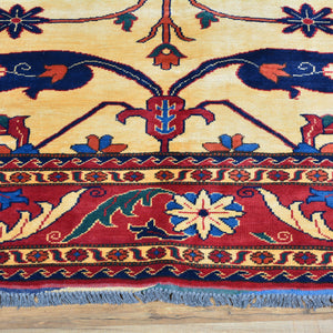 Hand-Knotted Tribal Afghan Karagai Wool Handmade Rug (Size 6.10 X 9.3) Brral-405