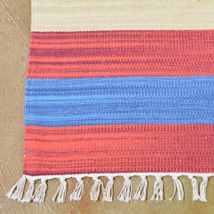 Hand-Woven Cotton Kilim Southwestern Design Rug (Size 6.0 X 9.0) Brral-4098