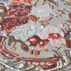 Hand-Woven Moldavian Reversible Kilim Wool Rug (Size 6.1 X 9.5) Brral-4134