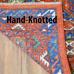 Hand-Knotted Ersari Tribal Handmade Wool Rug (Size 8.11 X 11.2) Brral-4767