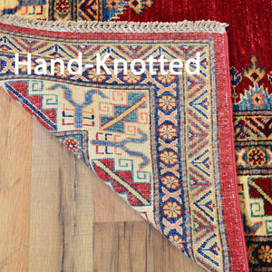 Hand-Knotted Super Kazak Design Handmade Wool Rug (Size 5.0 X 6.7) Brral-4812