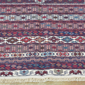 Soumak Fine Afghani Maleeki Tribal Handmade Wool Rug (Size 4.3 X 6.0) Brral-4872